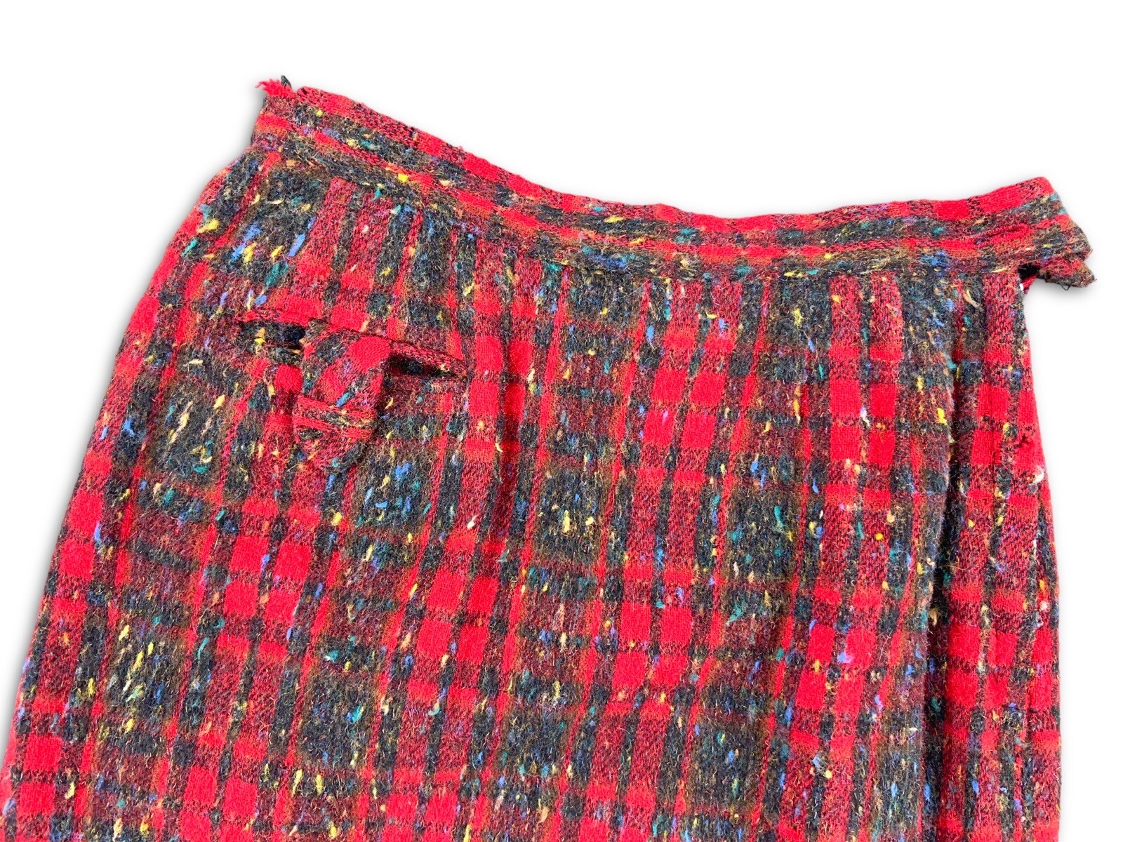 Vintage Century Boston Skirt Womens Tweed Wool Blend A Line Midi Ladies 24”