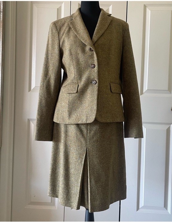 Blarney Woollen Mills | 2 Piece blazer skirt. Vintage 80s. Linen. Wool. Ireland.