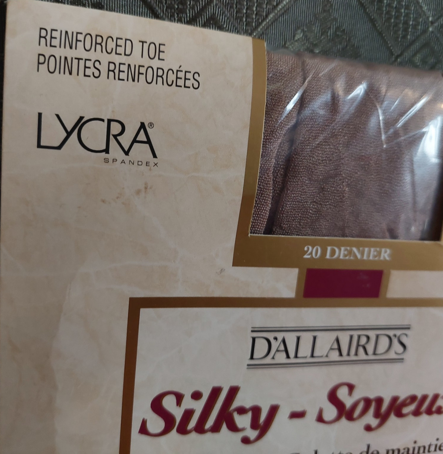 Vintage Pantyhose D’ALLAIRD’S Silky Control Top Color Neutral Size C BFRIP2