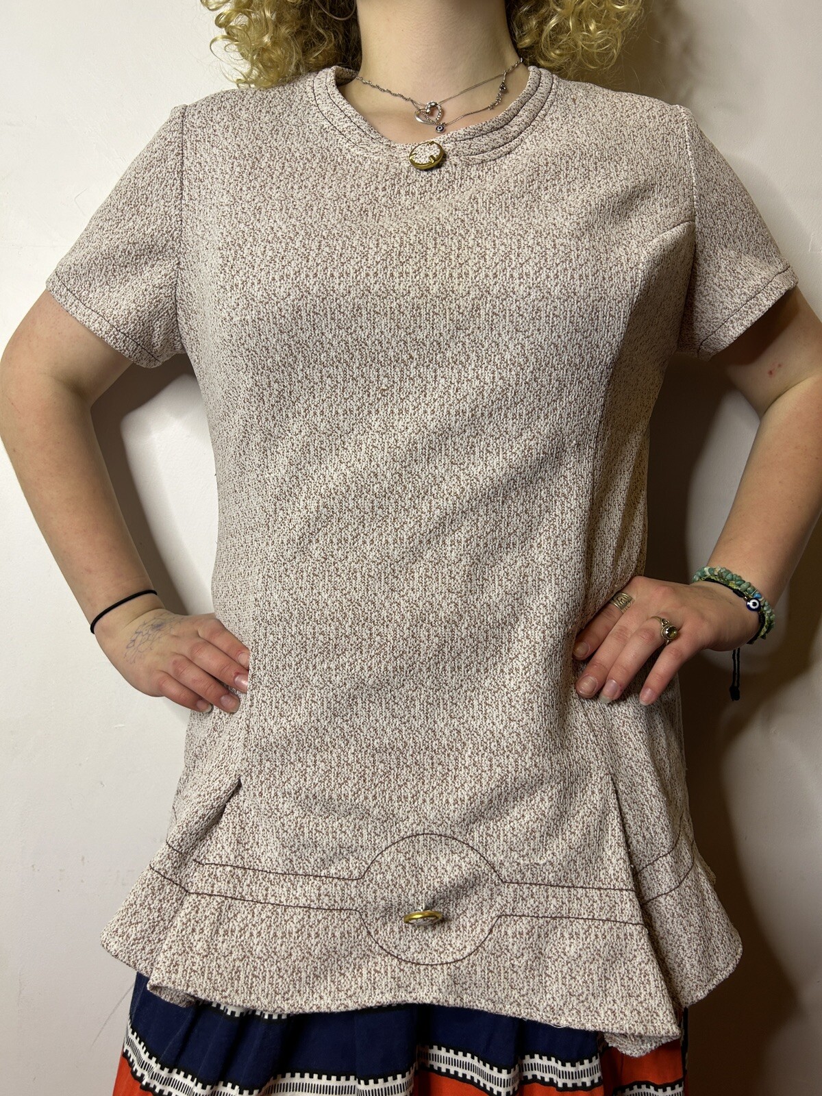 Vintage Australian 1980s Carmen Jones Treilon Ladies Blouse Art Deco Peplum AU14