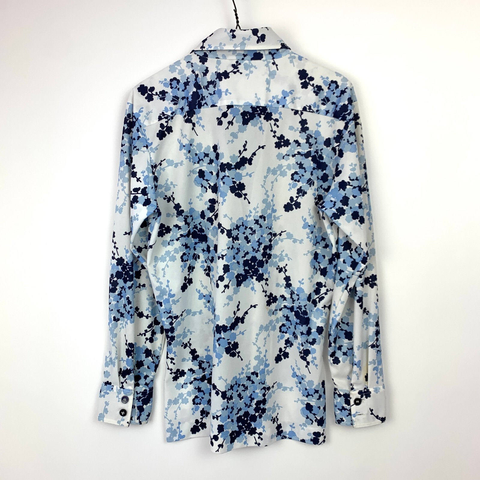 Vintage 70s Joel California Floral Polyester Disco Saturday Night Fever Shirt M