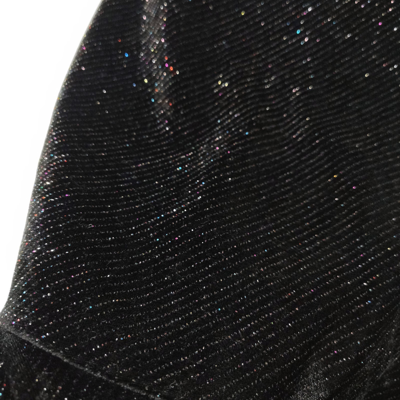 Vintage 90s Dress 3/4 Asymmetric Y2K Black Glitter Velvet Grunge Whimsigoth Mini