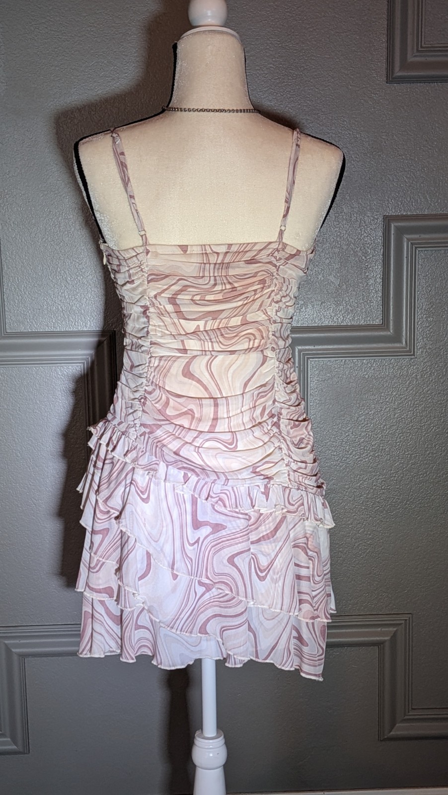 Sadie & Sage Y2k Ruched Asymmetrical Dress Fairycore Vintage
