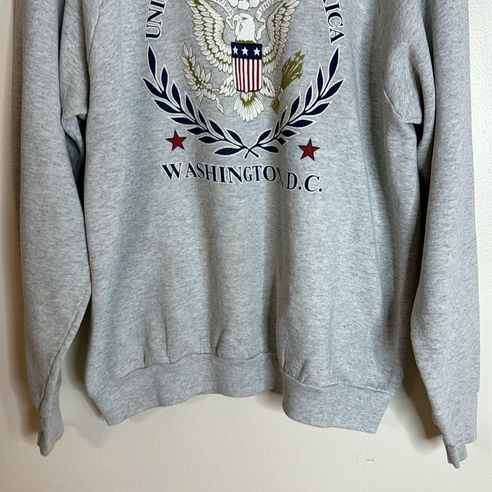 VTG 80s 90s Gray Sweatshirt pullover Washington DC USA Size XL