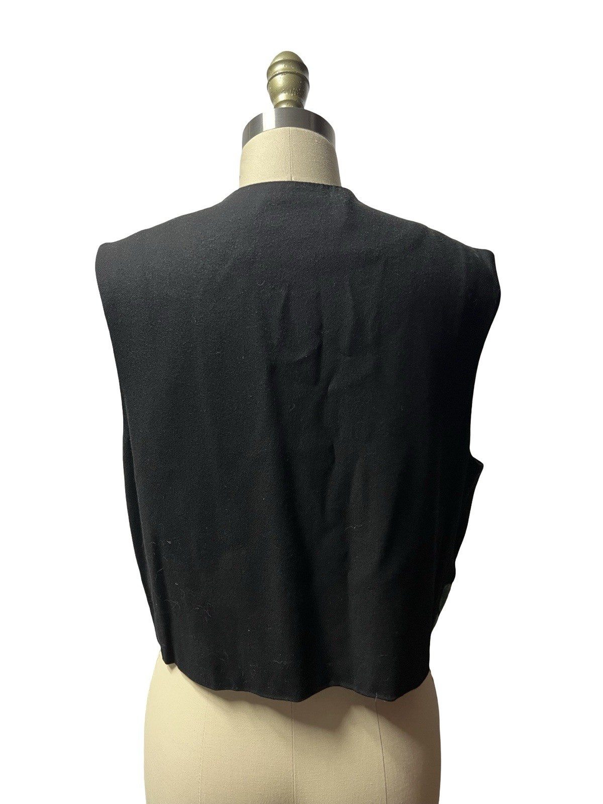 Vtg Helene Cropped Art to Wear embroidered Women’s Size M Open Vest Boho