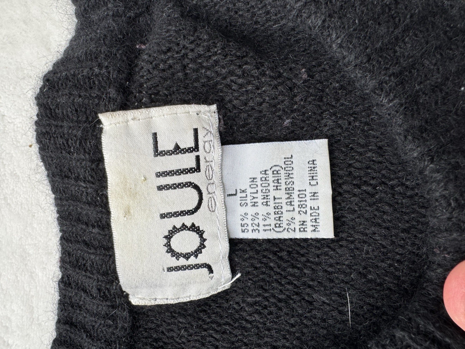 Vintage Joule Energy Sweater 80s black sequin Goldberg women L silk Angora wool