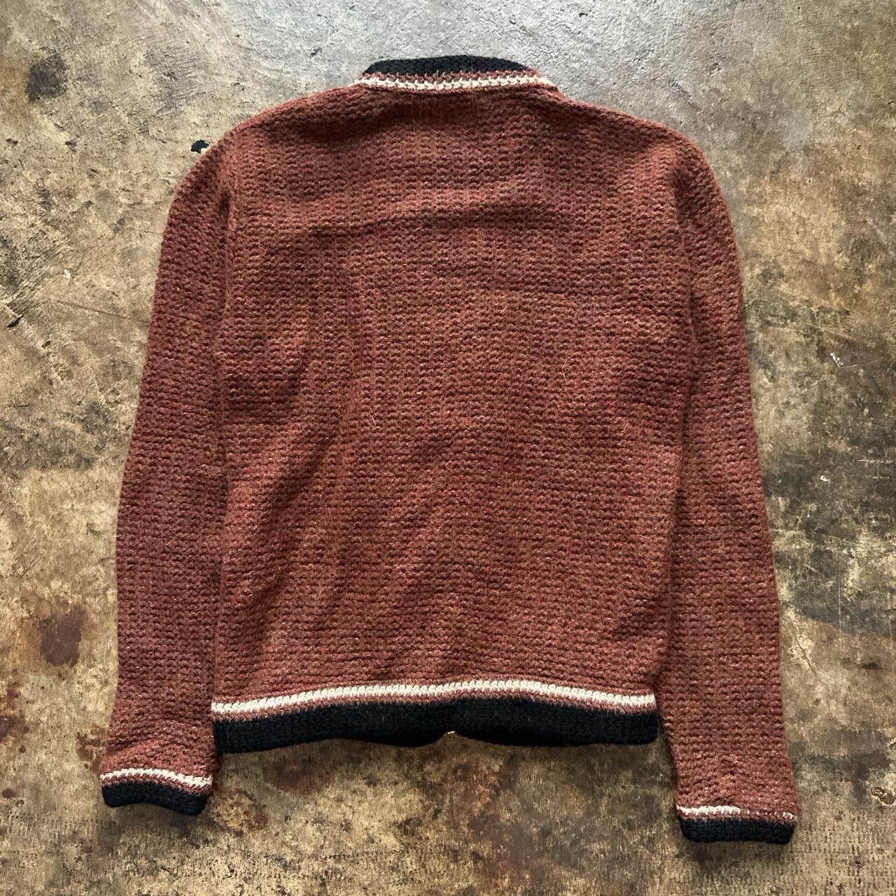 Vintage Rugby Wool Mohair Nynco Zip Up Sweater Medium