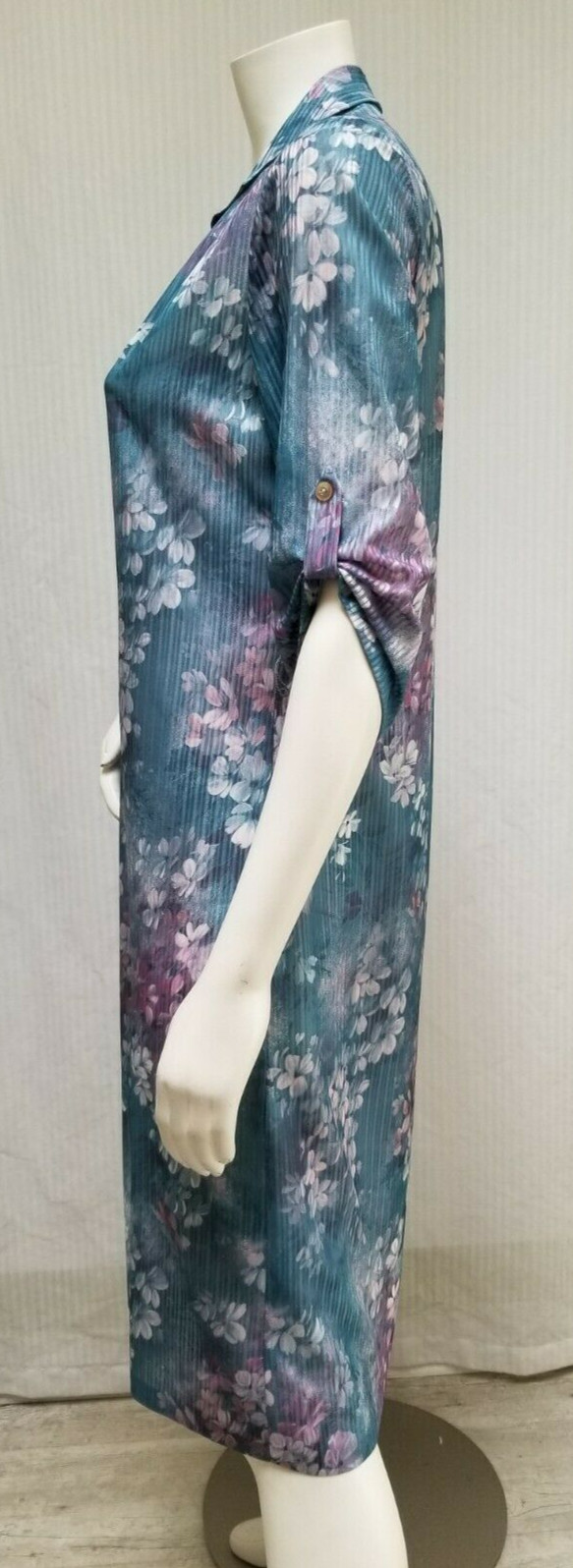 Vintage LAUREL RIDGE Floral SEMI SHEER KNIT DRESS – Size M – EUC