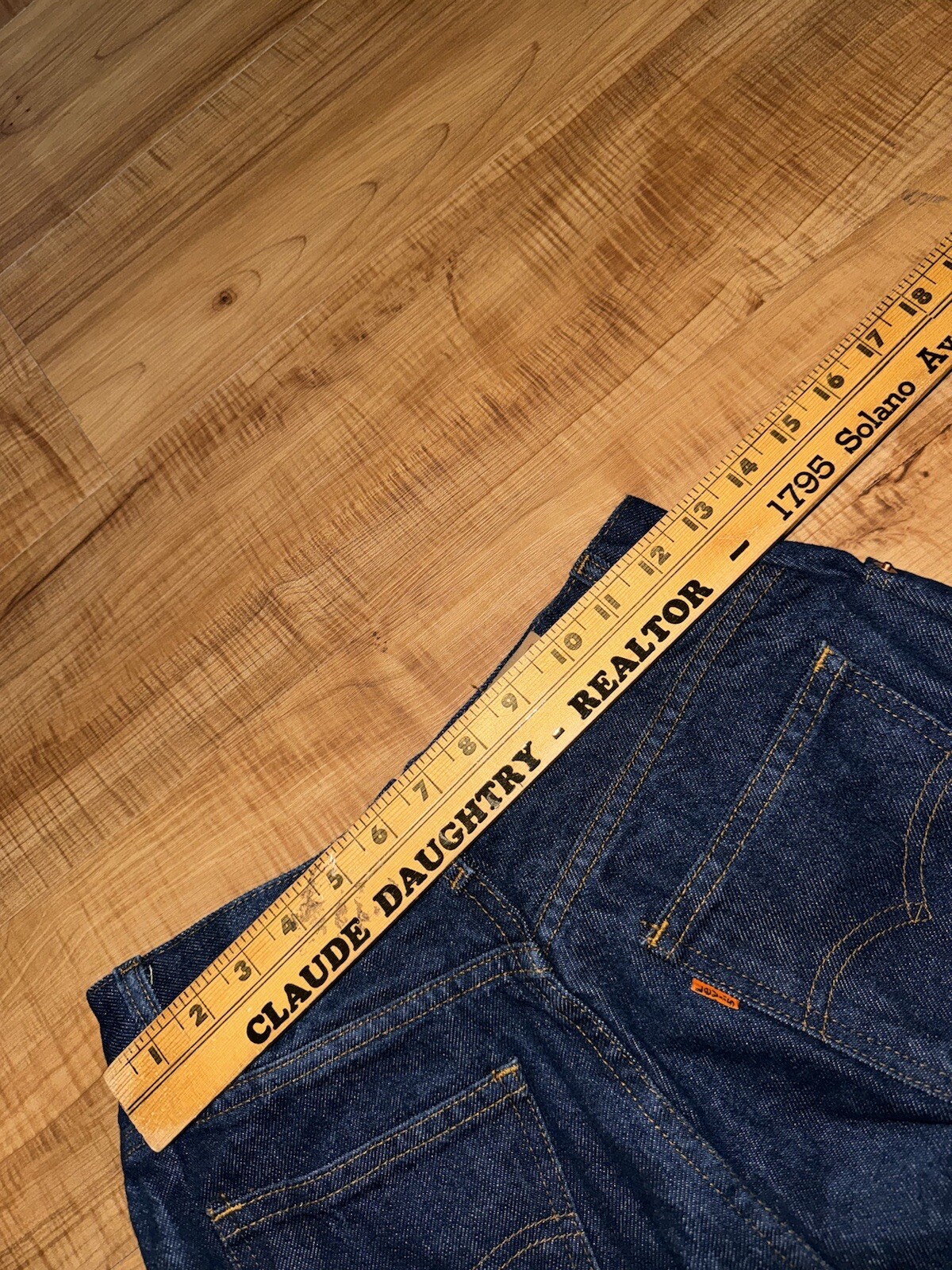 VTG 70’s Levi’s 25035 0214 Orange Tab Jeans Size 12 Talon 42 Zipper Dark! USA