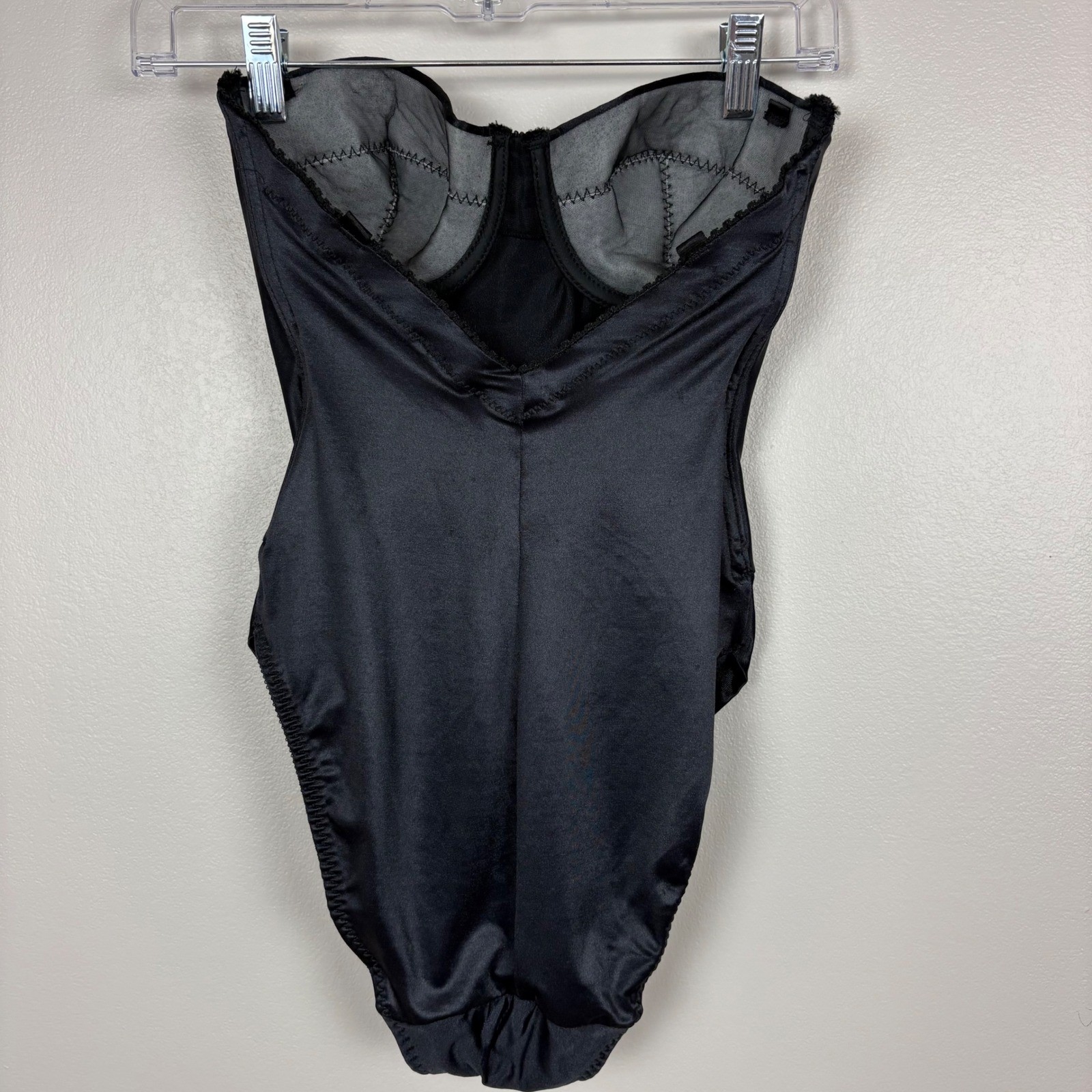 Partners Intimates Vtg Body Shaper Girdle Size 34B Black Lace Trim Strapless