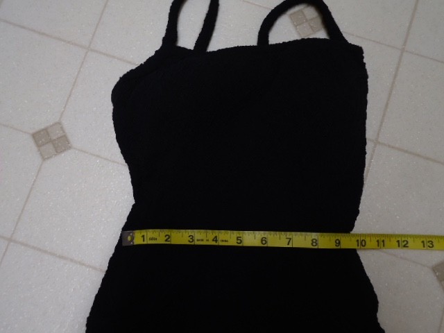 True Vintage 60’s JANTZEN Black Knit Stretch One Piece Swimsuit Size 12 VeryNice