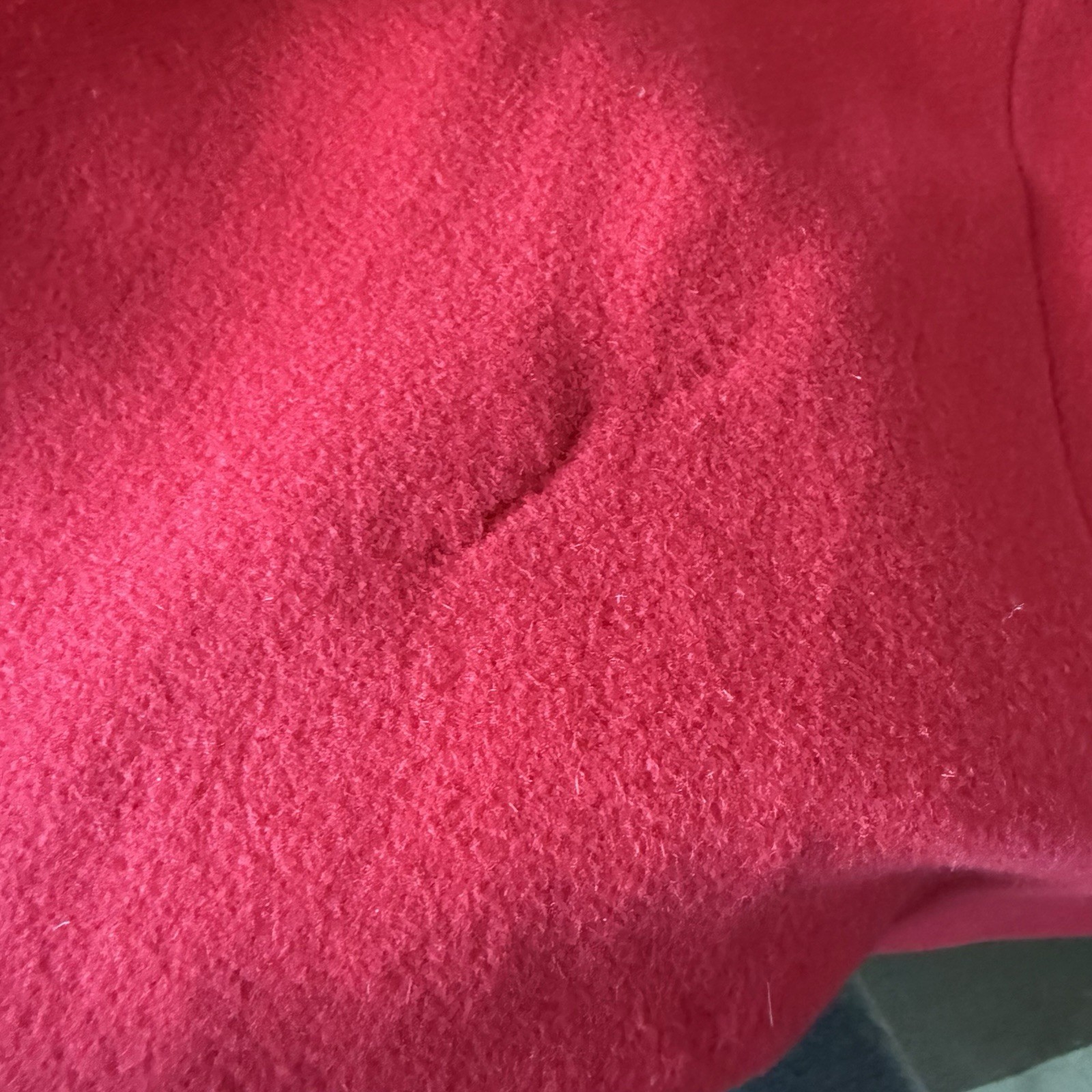Vintage 100% Cashmere Red Coat Women’s Project Craft Fabric 23×44 Upcycle F/W