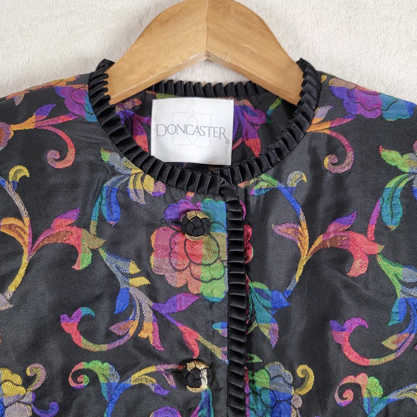 Vintage 80’s 90’s Don Caster Rainbow Floral – Waspy Preppy Blazer Women’s 6