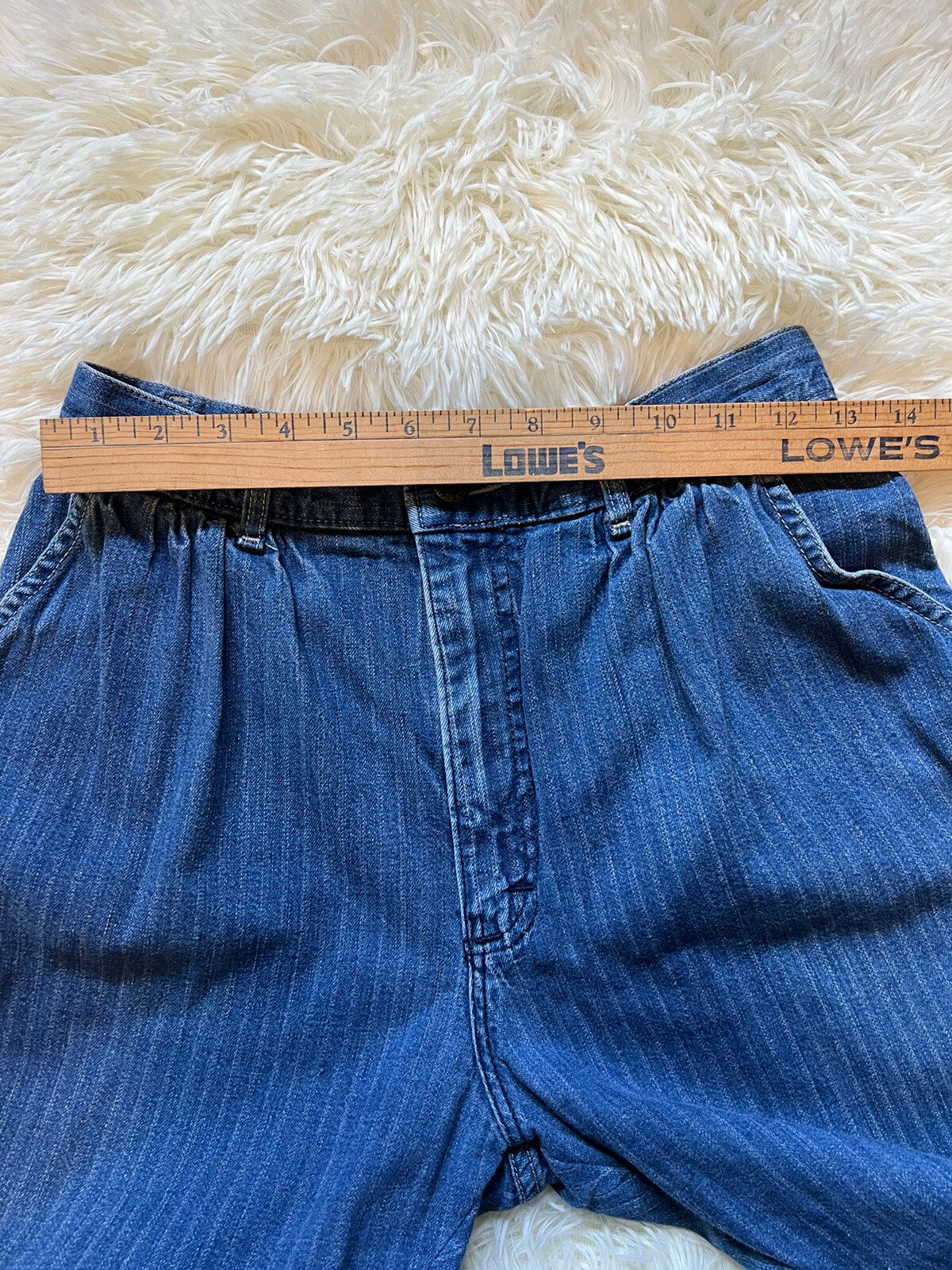 Vintage 70s Lee Jeans Tapered Pin Stripe Talon 42 Zipper