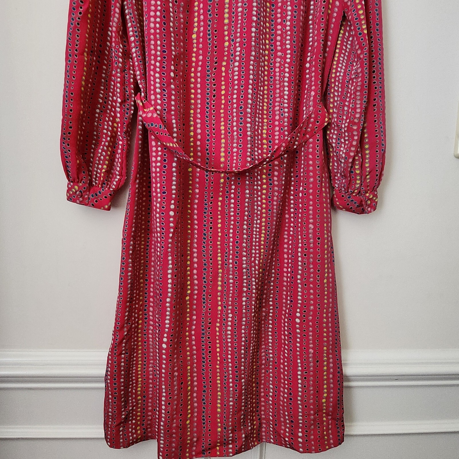 Vintage Schrader Sport New York 100% Polyester Belt Dress 10 Made in Korea