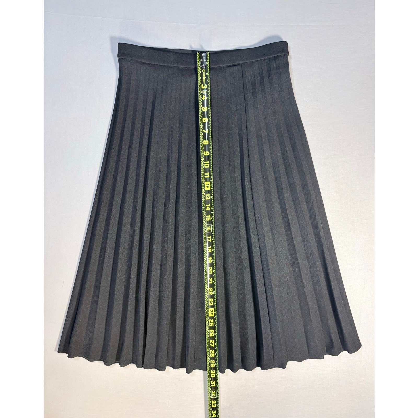 Vintage Bleyle for Hooper Black Pleated Retro Pinup Coquette Skirt Women Size 14