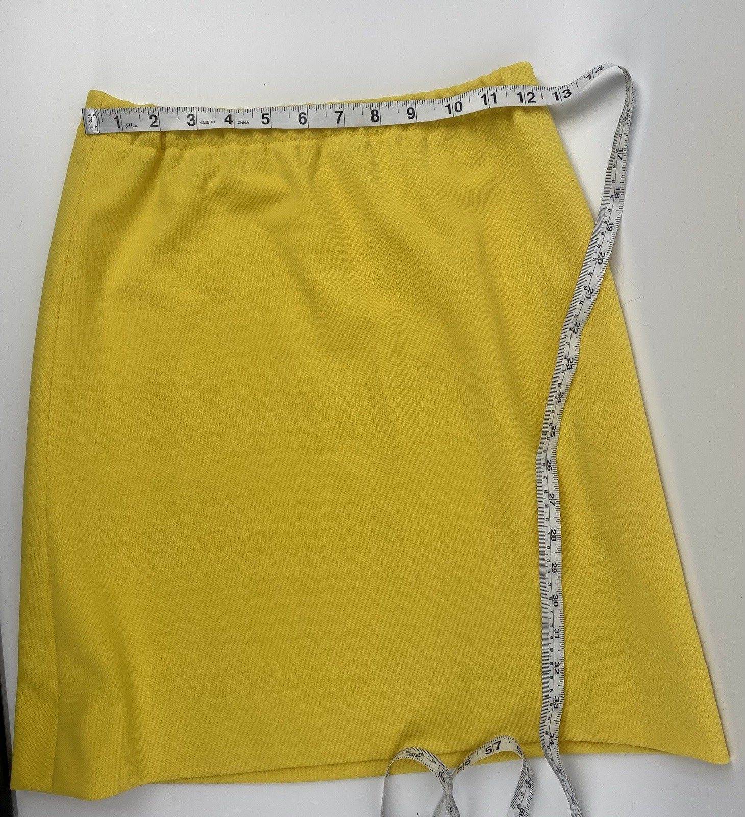 Vintage 60’s Nardis Of Dallas Yellow 2 Piece Skirt And Top Set Size Extra Small