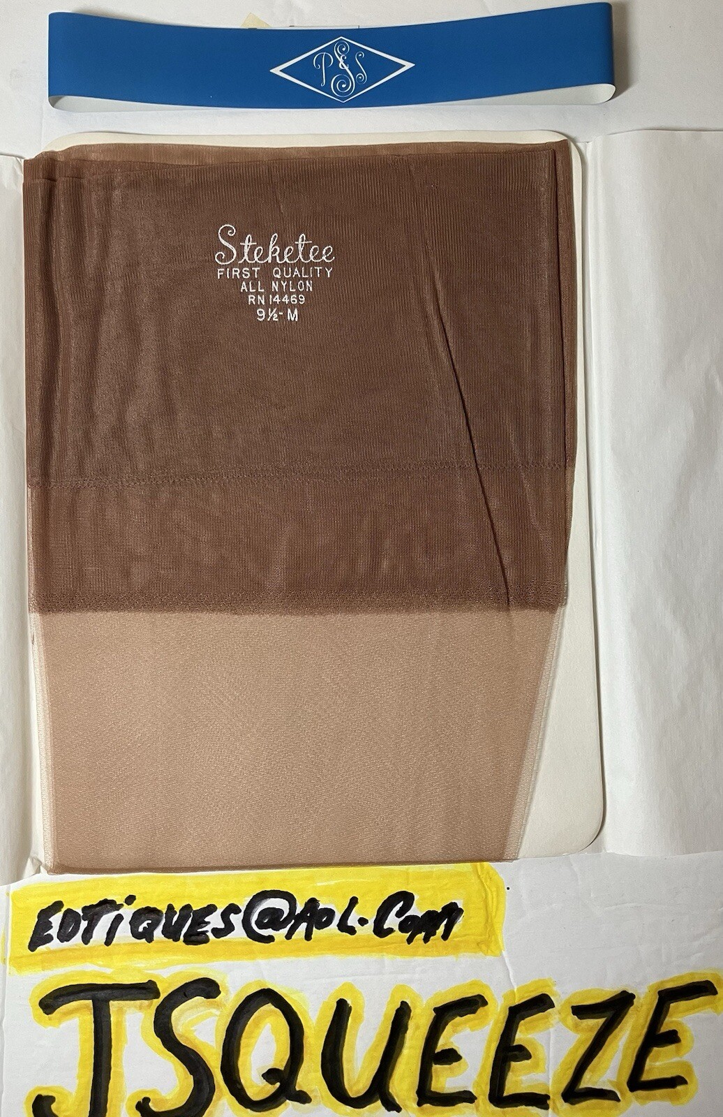 3 BOXES 1950s Beige Nylon Stockings Reinforced Heels & Toes 9 1/2” X 31” 9 PAIRS