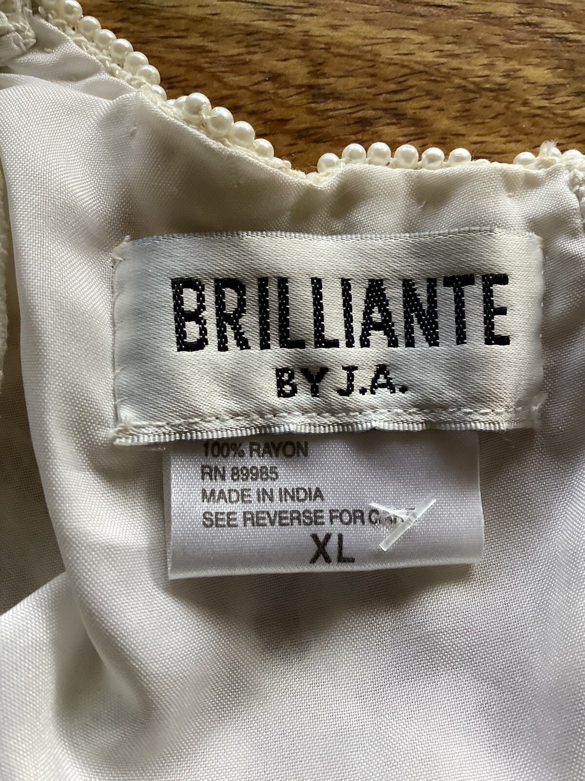 Vintage Brilliante By J.A,Women’s Beaded Pearl,Sequin+Lace,Dressy Blouse Sz XL