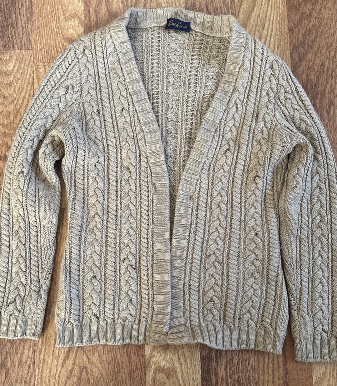 Luisa Spagnoli Vintage 80’ Blue Label Collection 100% Wool Cardigan Small