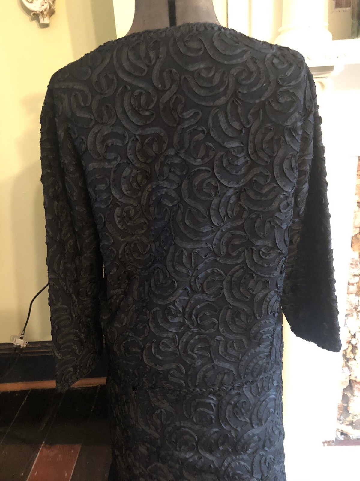 Vintage 1960s Apollo of New York Soutache Black Suit