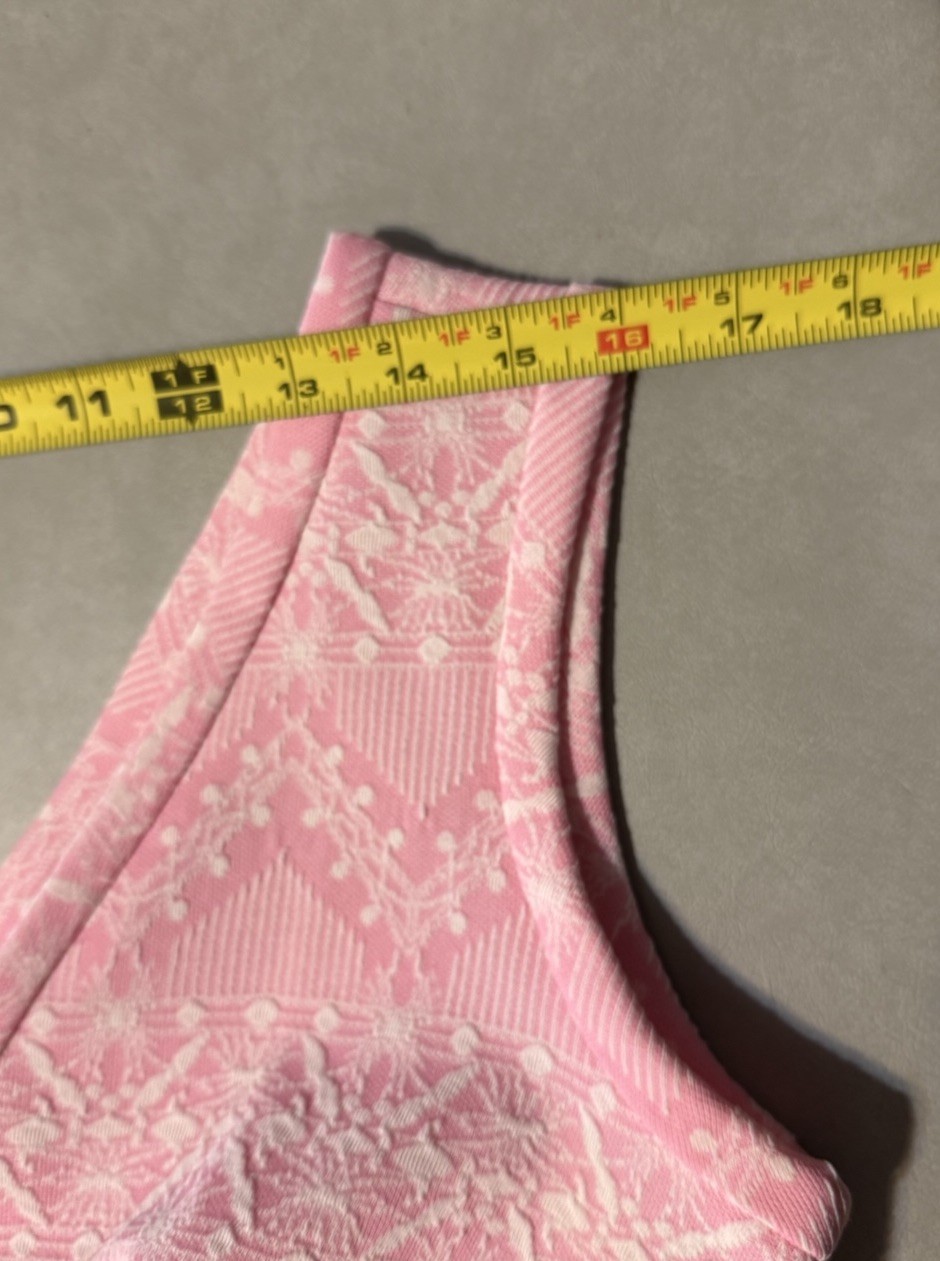 Vintage Women’s Toni Todd Pink Textured Sleeveless Formal Maxi Dress With Belt