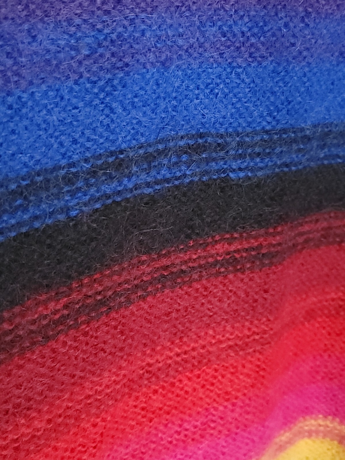 Vtg Katy D Sweater Women’s 14/16 Multicolor Stripes Mohair Blend Kathryn Deene
