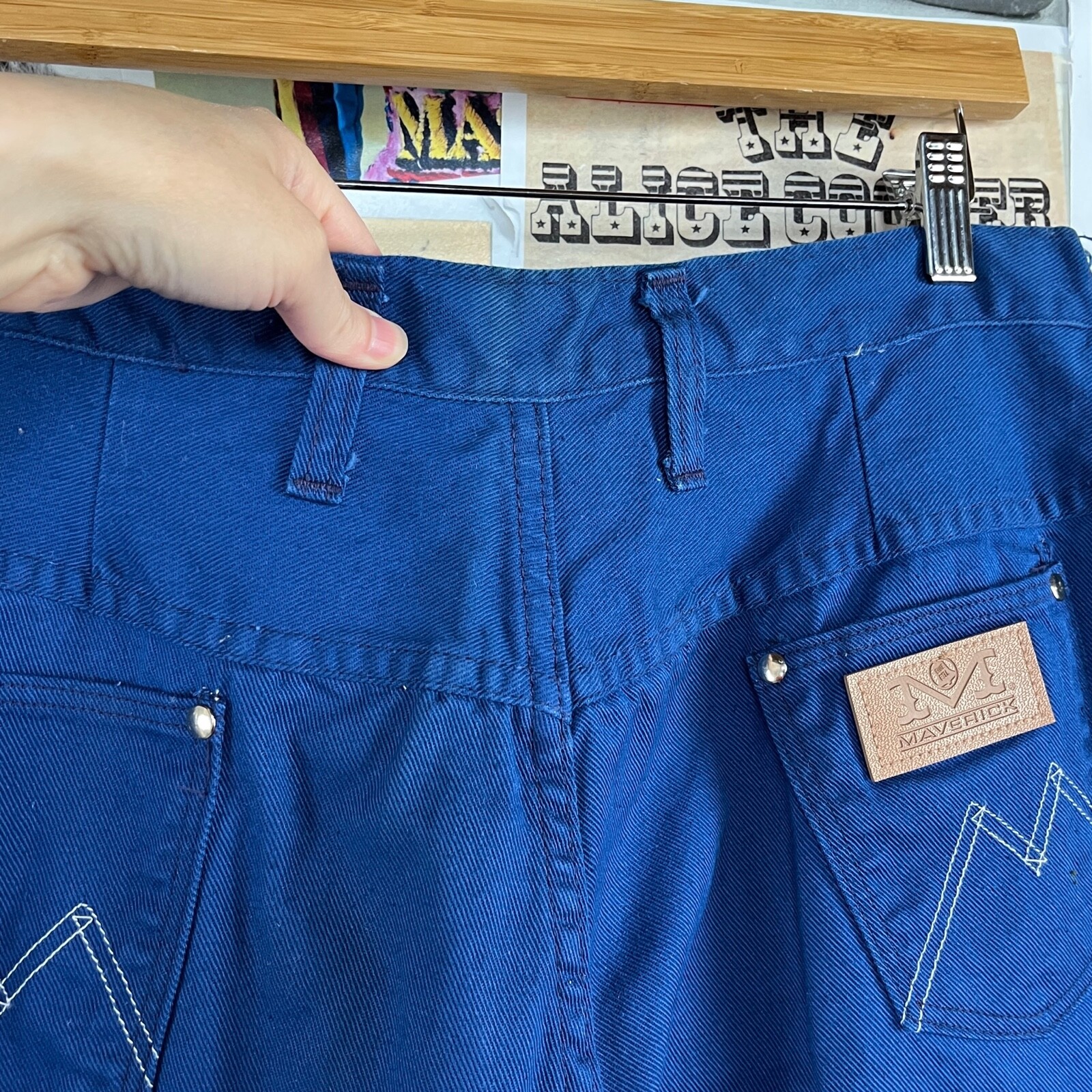 Vintage 70s Blue Maverick Blue Bell Flares Pants 32×28, 70s Womens Clothing 32″