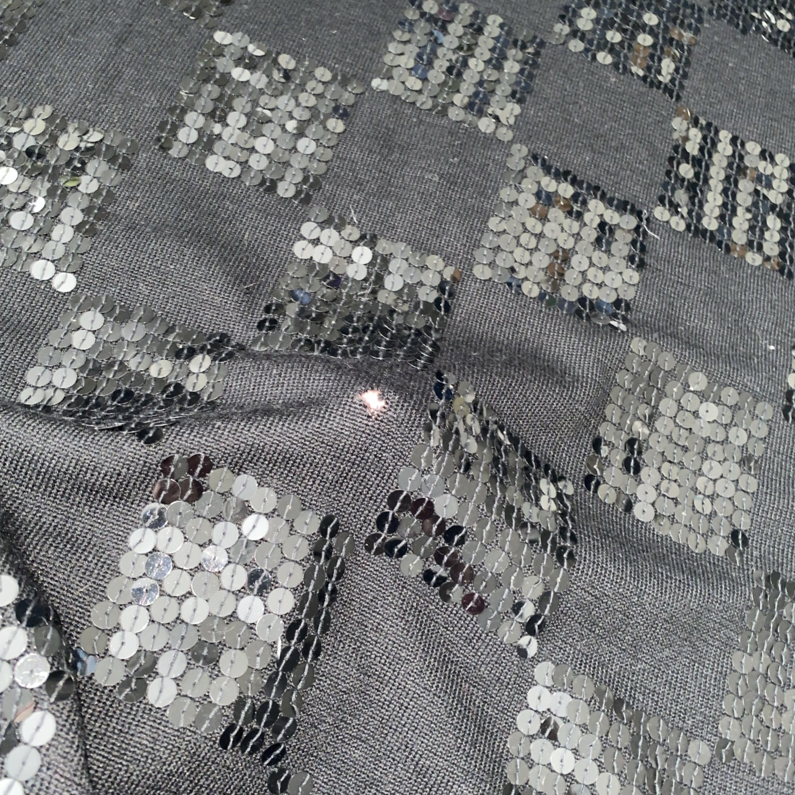 Vintage Valerie Stevens Sequins Sweater Black Small Deadstock Defect NWT *HOLE