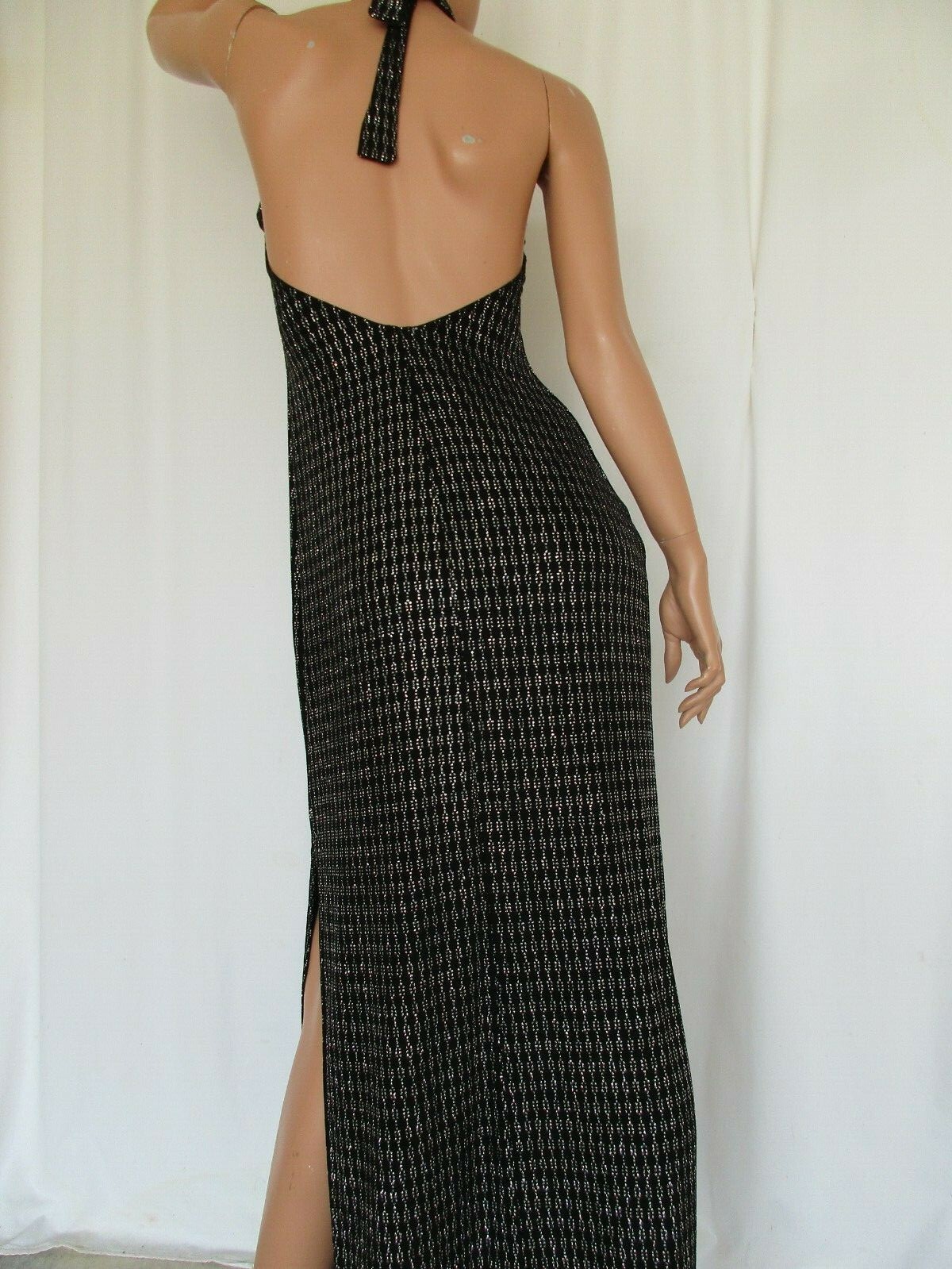 women fashion style dress black and silver party dress