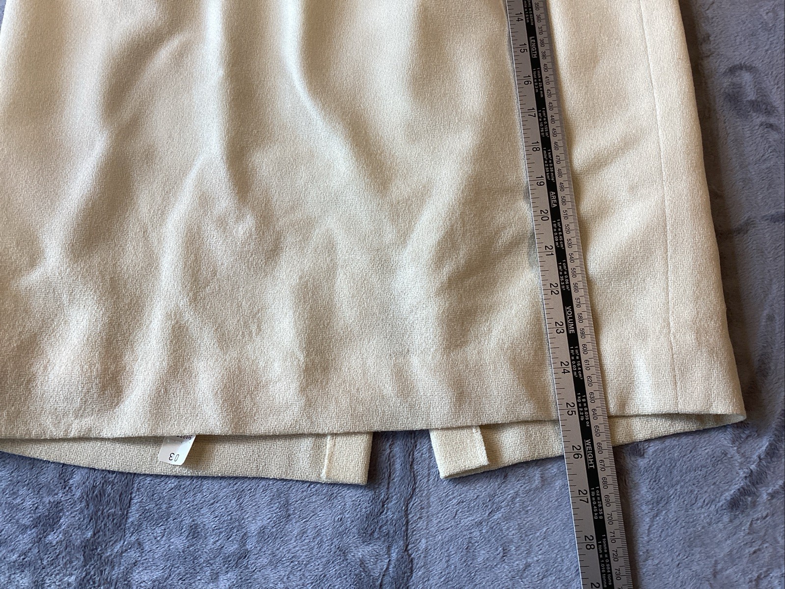 Vintage Y2K Herbert Grossman Cynthia Sobel Ivory Wool. Jacket Skirt Set Sz 10