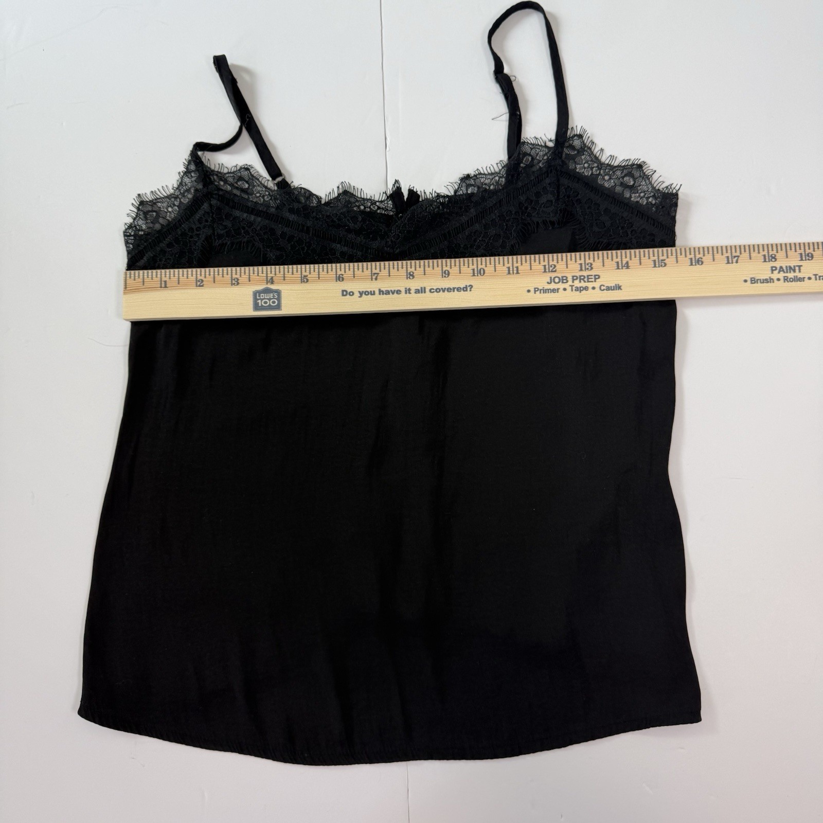 Hollister Black Adjustable Spaghetti straps Camisole XS Lace Trim Button Back