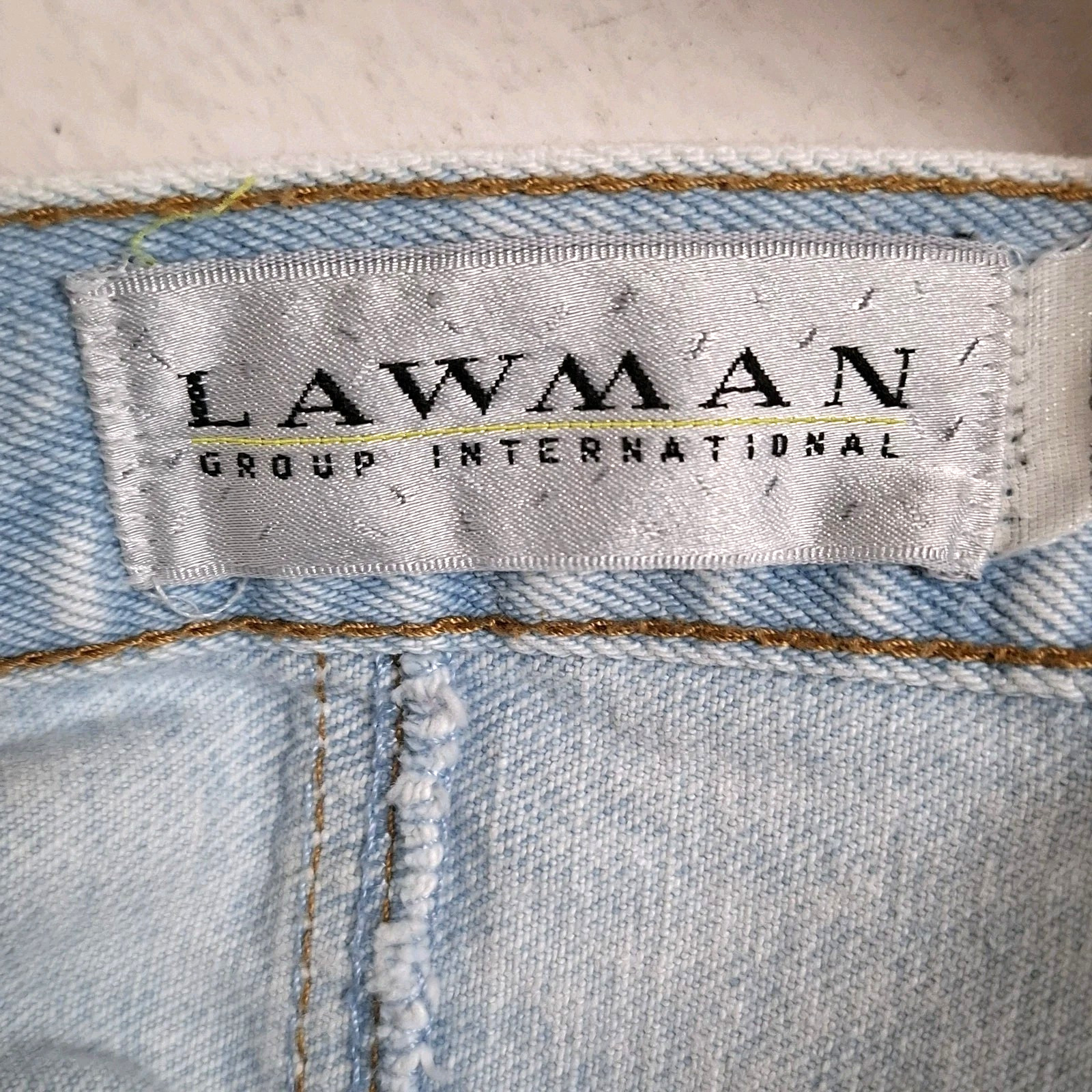 VTG Lawman Jeans Women Sz 13 Western High-Waist Light Wash Tapper Denim Pant 80s