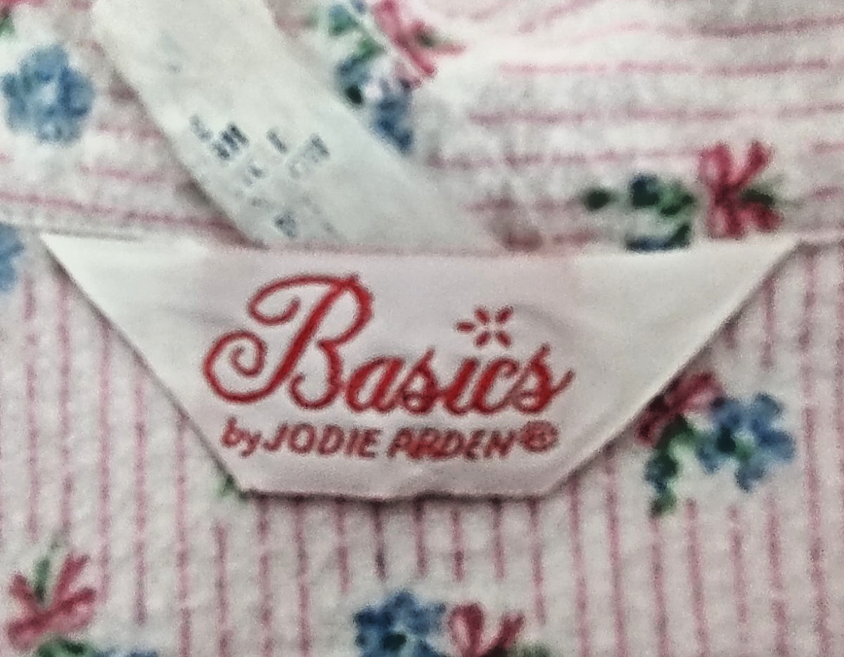 Vintage Jodie Arden Flannel Nightgown Sz Med Floral Pink Blue Granny Cottagecore