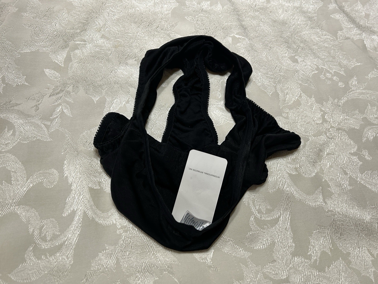 NWT Vtg RENE ROFE’ Feels Like Satin Polyester Hi-Leg 10 Black Panties #418