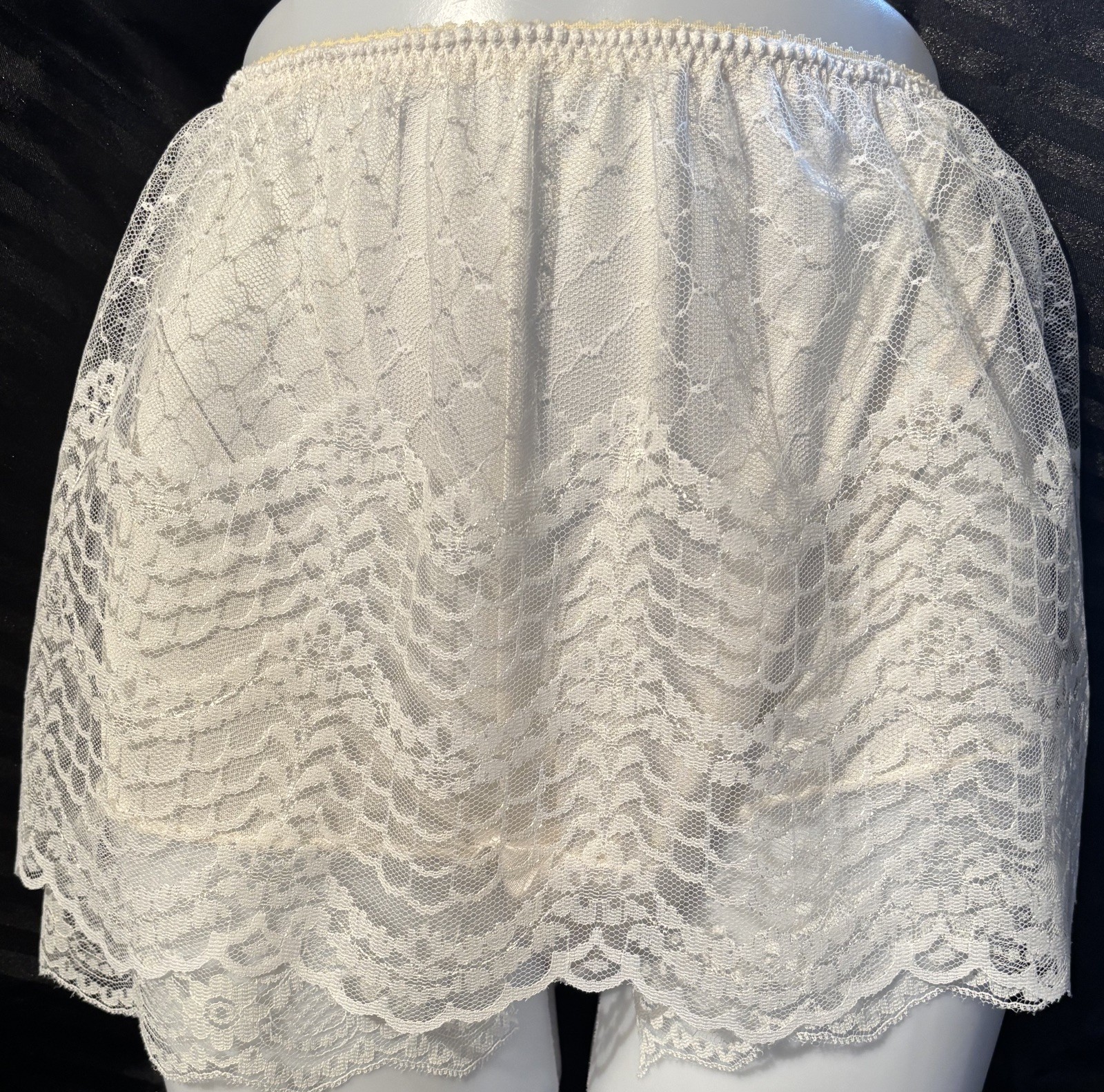 Custom White Panties & White Lace 5in Wide Gusset Sz 9/10