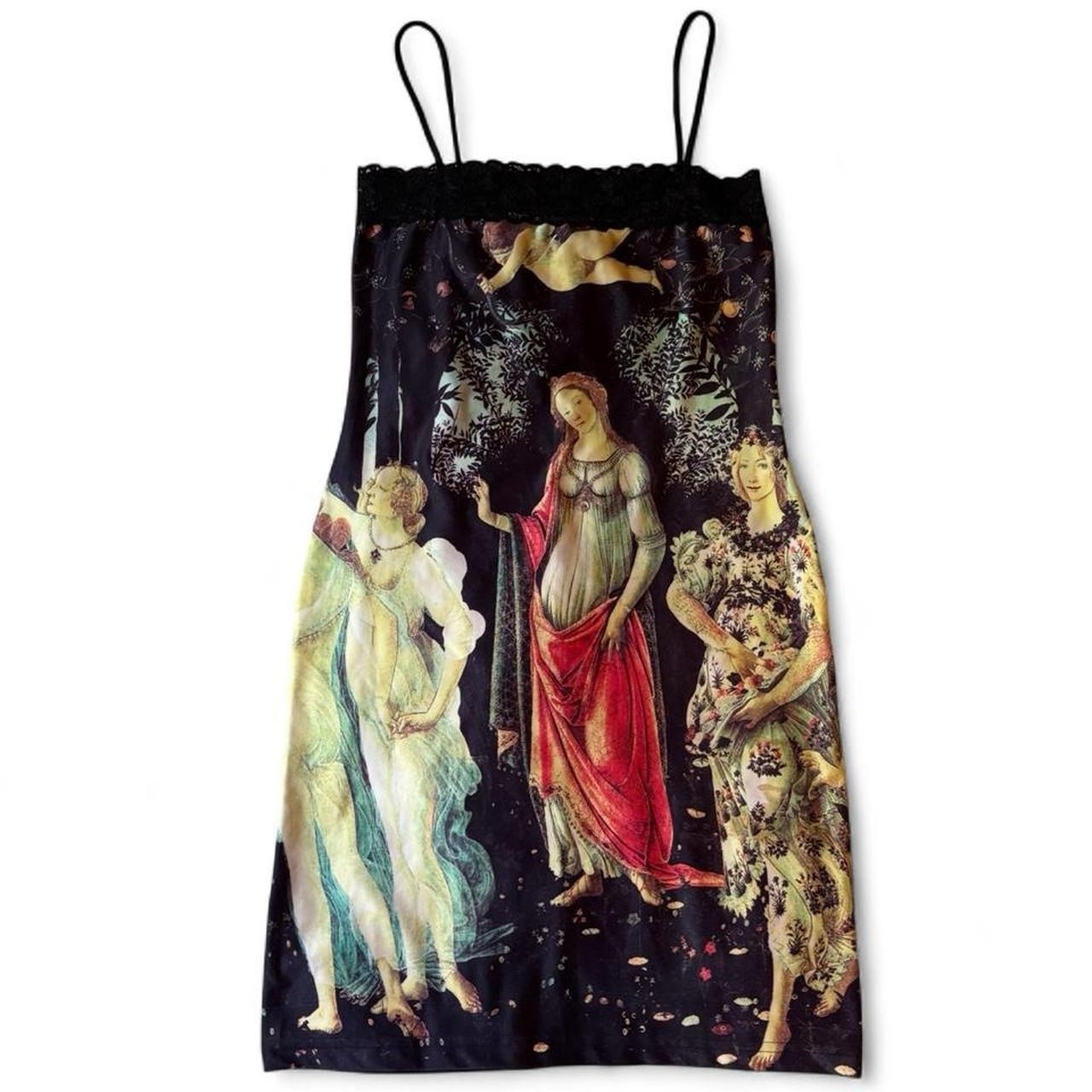 vintage 90’s it’s our time gothic mini dress la primavera by Sandro Botticelli