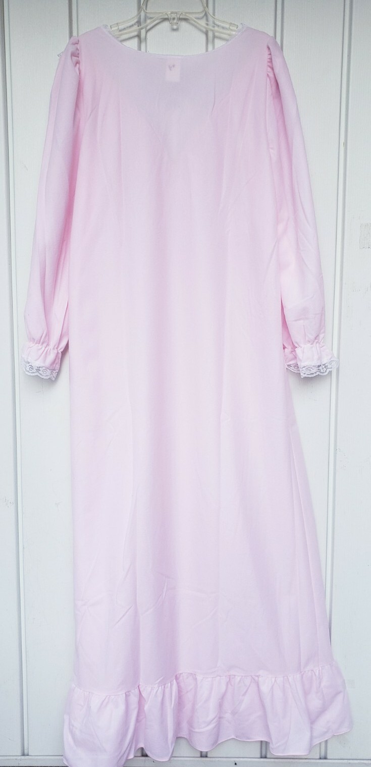 Vintage Private Treasures by Avon Pink Babydoll Flannel Nightgown Sz Medium NEW