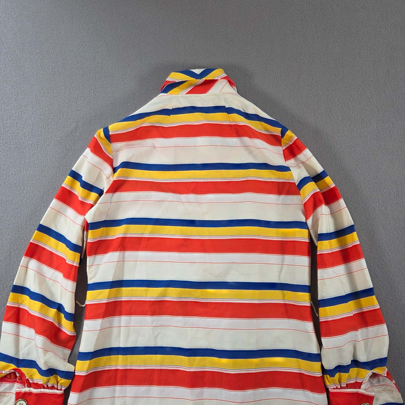 Vintage Andrea Gayler Shirt Dress Womens Small Striped Long Sleeve 70s Collared