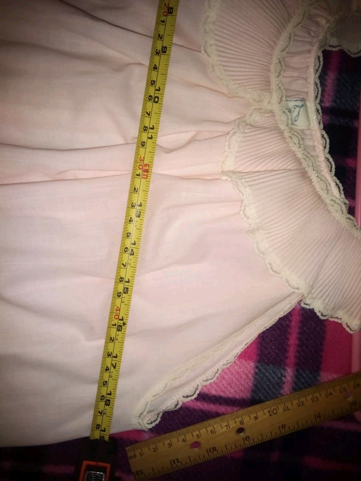 Vintage 40’s 50’s Leonora Sheer Lace Pink Dressing Gown & Slip Womens Small 2 Pc
