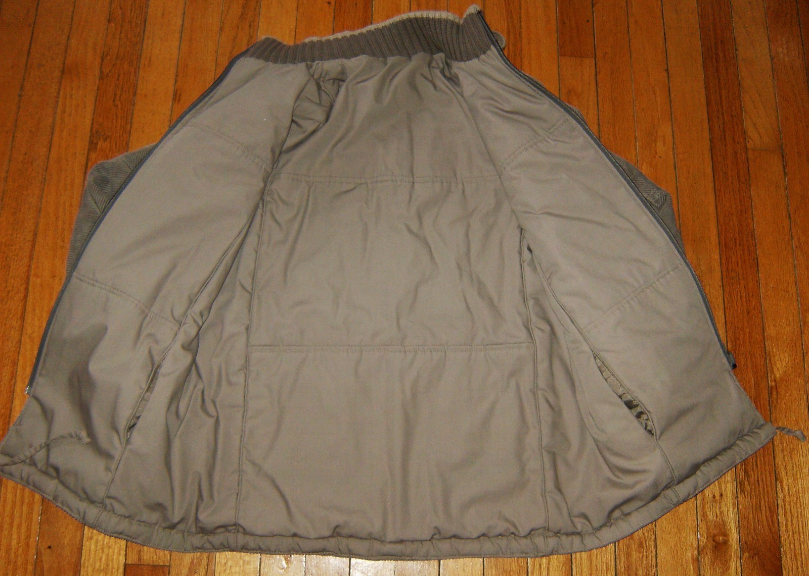 Vintage FOXLAND Herringbone Corduroy Jacket Gray Size M 7/8 Reversible 1980’s
