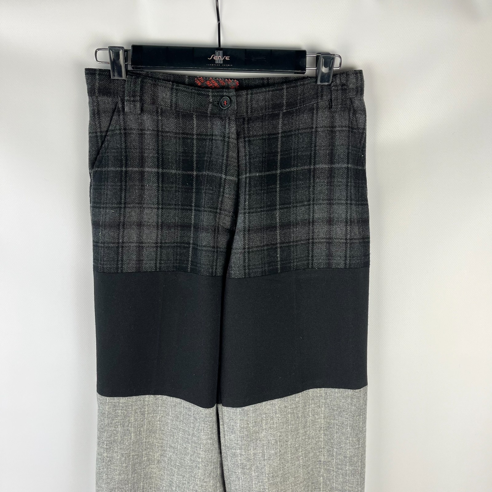 Vintage Miss Sixty Patchwork Wool Pants Archive Avant-Garde Italy Y2K Size 31
