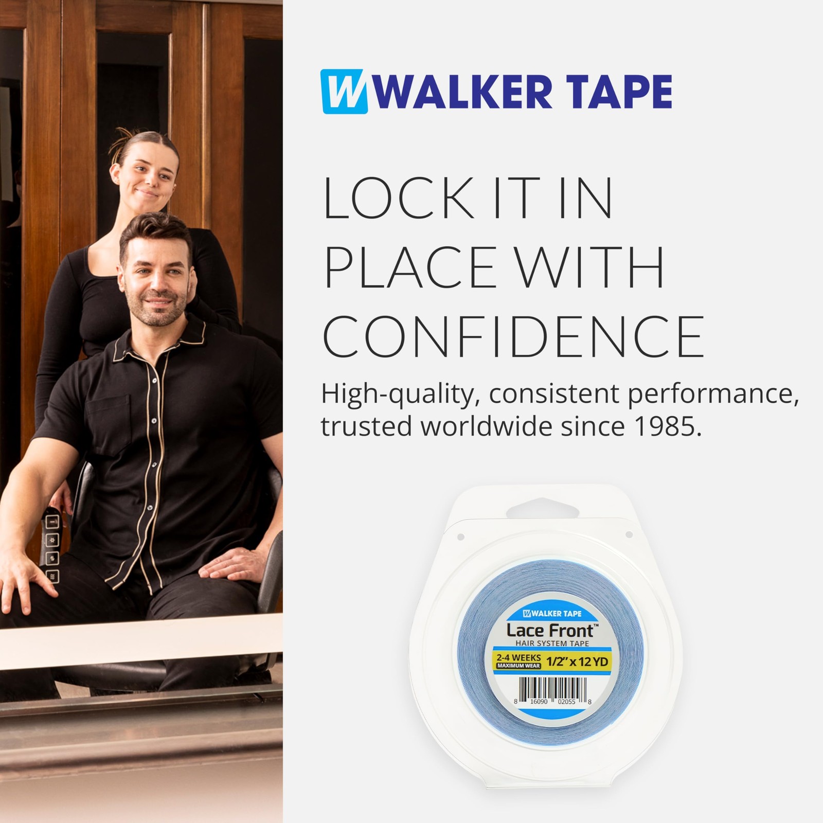 Walker Tape Lace Front Support Tape Roll 1/2″ x 36 Yards Double Sided Wig Tape