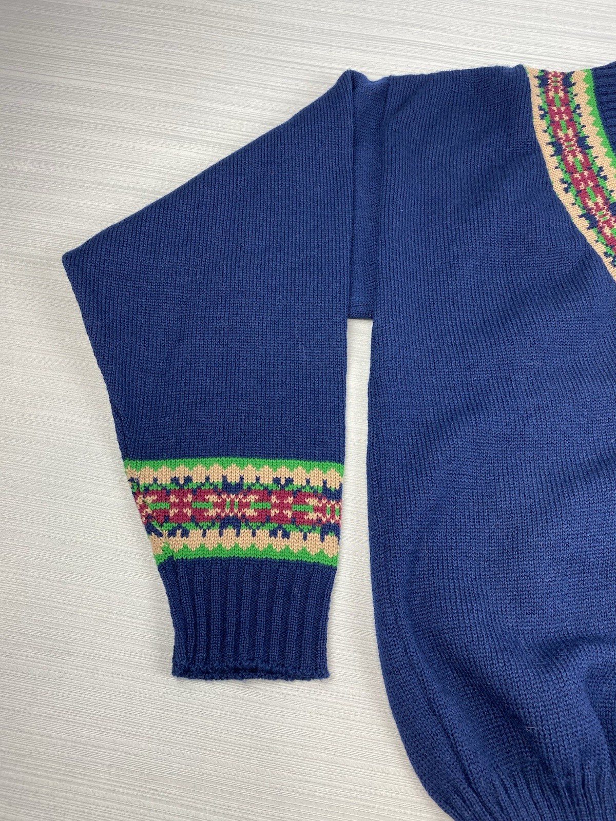 Pendleton Navy 100% Virgin Wool V-Neck Sweater Medium Vintage NWT