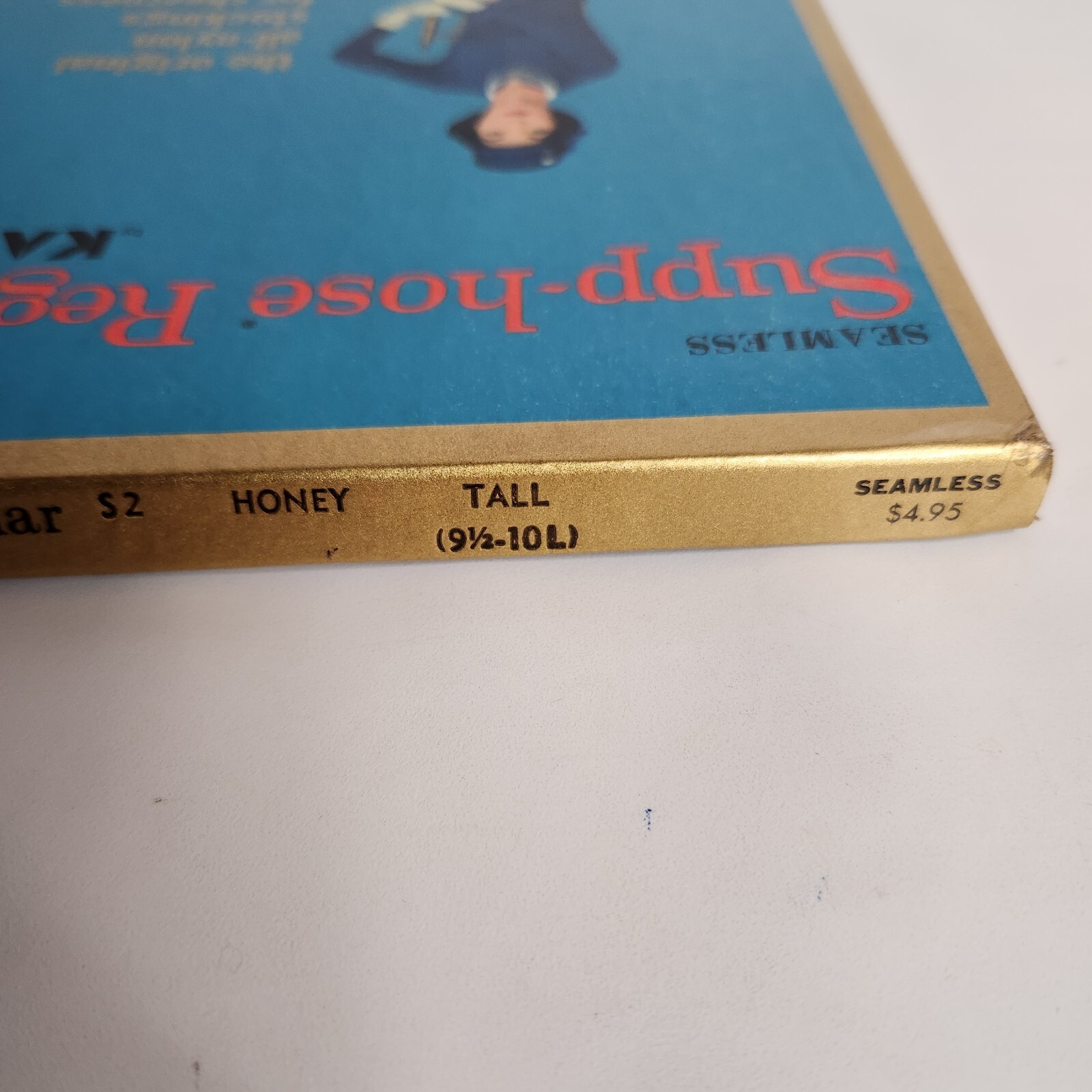 Vintage Supp-Hose Kayser Nylon Stockings Seamless Pantyhose Honey Tall 9 1/2-10L