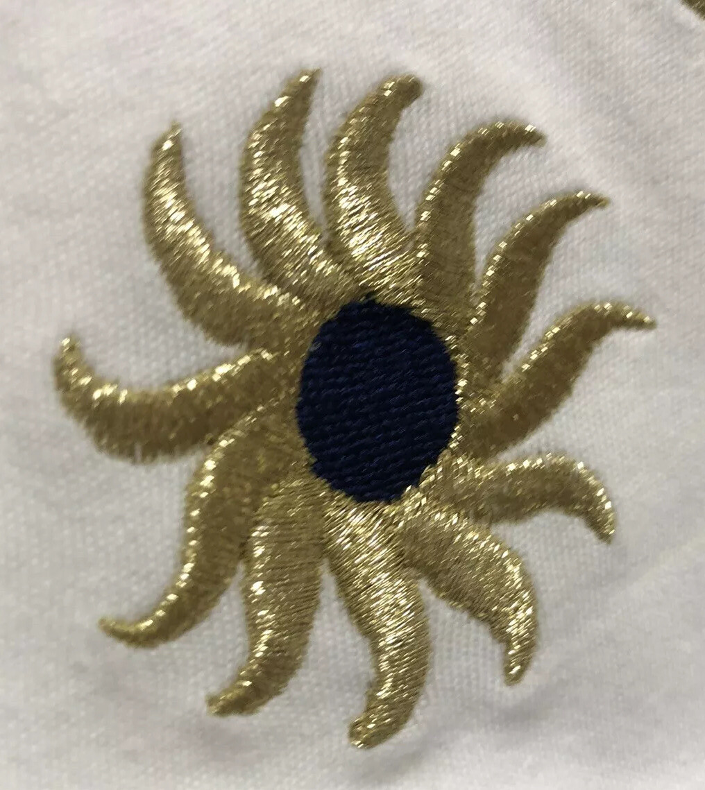 Vtg Molto Fino Womens Nautical Anchor Shell Gold Rope T-shirt Size M 100% Cotton