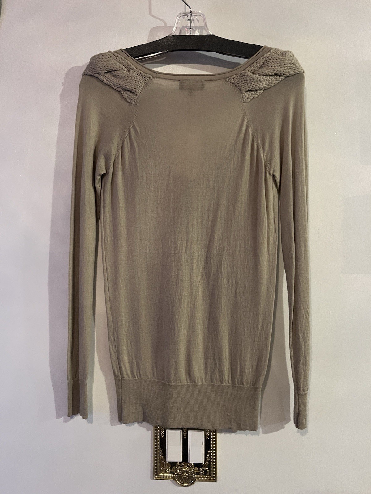 Et Vous Vintage Braided Shoulder Wool Sweater FRENCH BRAND Y2K