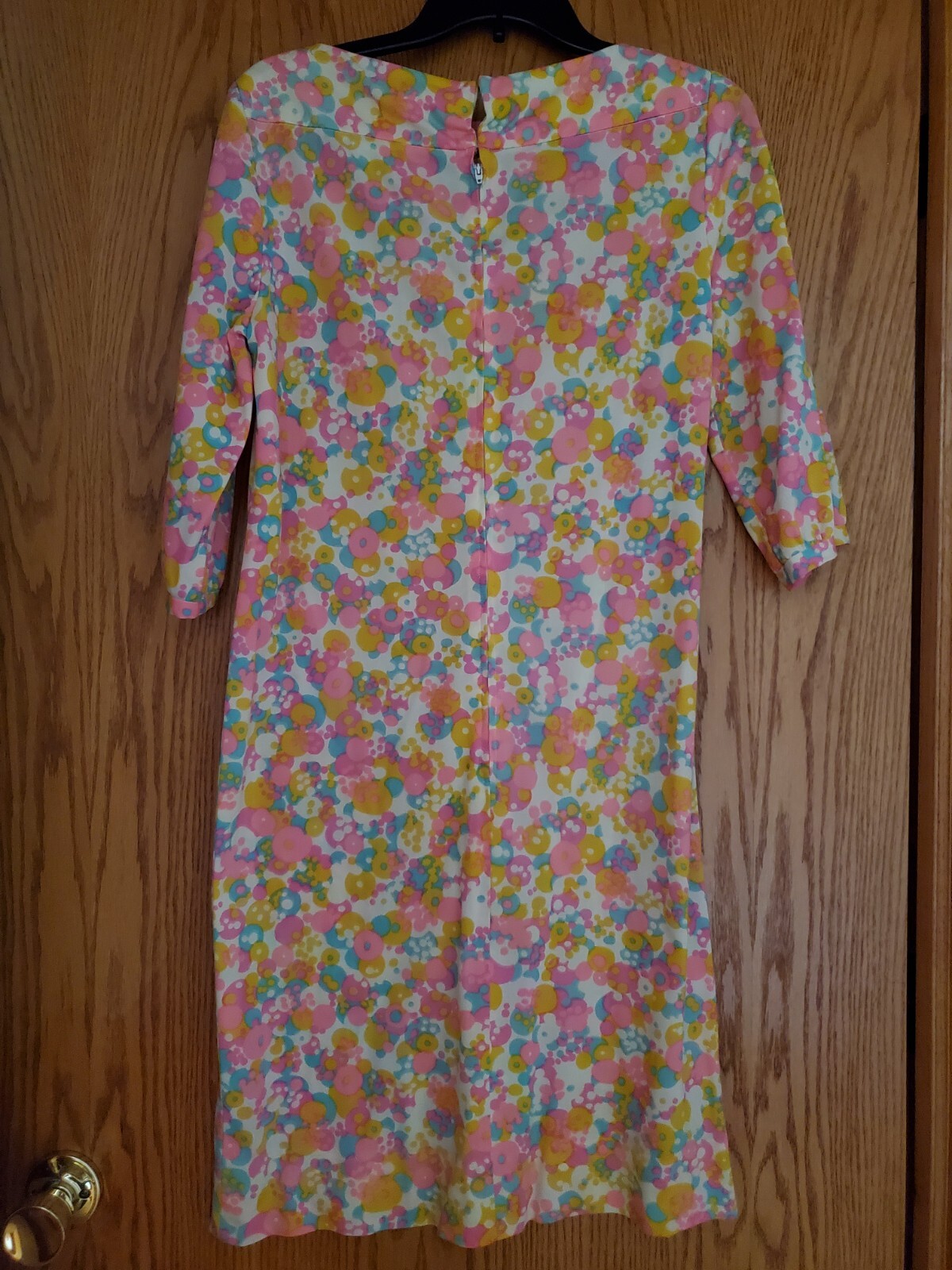 vintage dress 60 70s 80 poly mod hippie retro hippy granny A Lady Petite Fashion