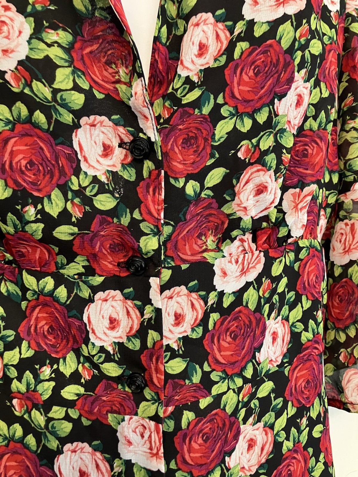 Vintage SZ 10 BETSEY JOHNSON Y2K Retro 80’s Cabbage Rose Romance Mini Dress