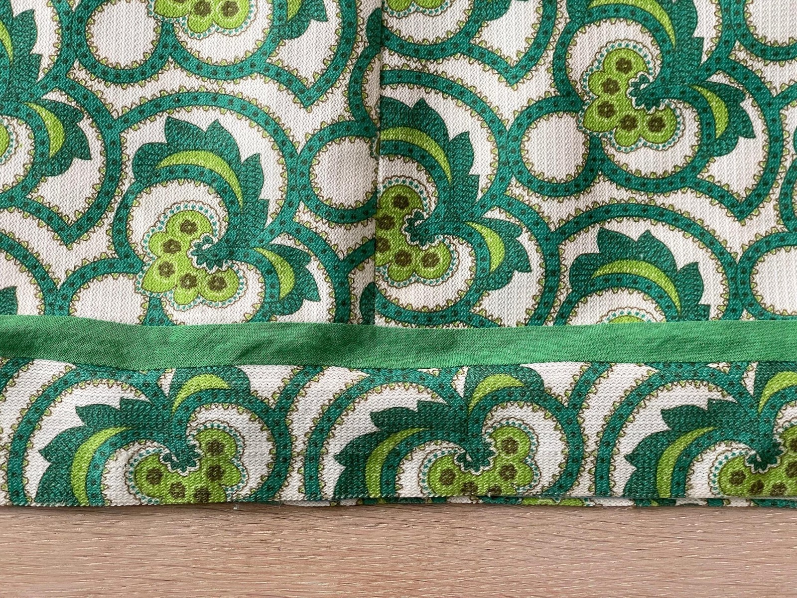 Vintage 60s 70s Barbarella Mod Dress, Green Psychedelic Sleeveless Shift, Size L